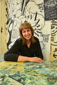 Vicky Delderfield on location in Afflecks